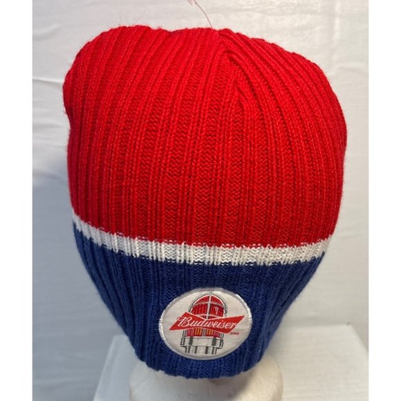 Budweiser Knit Hockey Night In Canada Beanie Hat Winter Toque Embroidered Logo - Picture 2 of 4